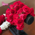 Fresh Red Rose Gajra Set