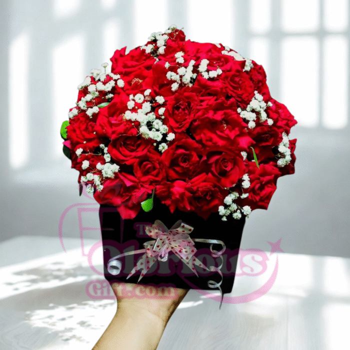 Red Roses & Jypsio Love Box - Image 1