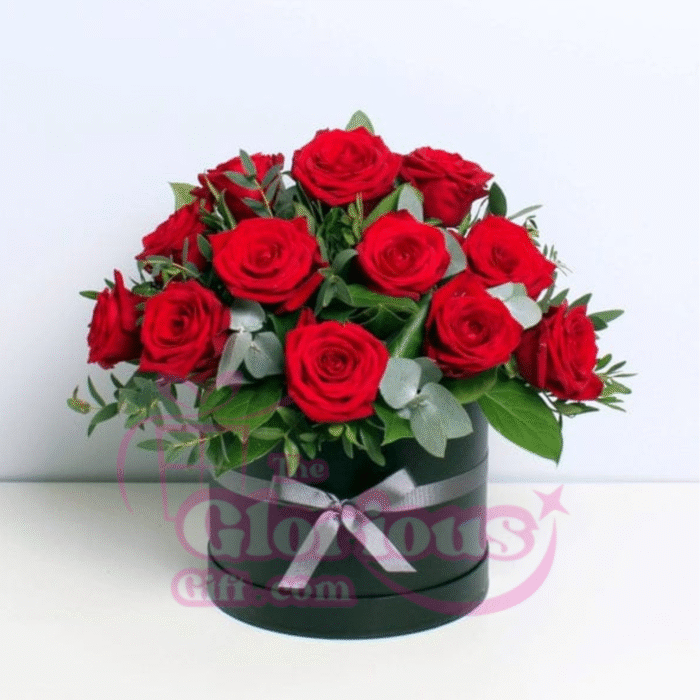 2 Dozen Red Roses in Box - Image 1