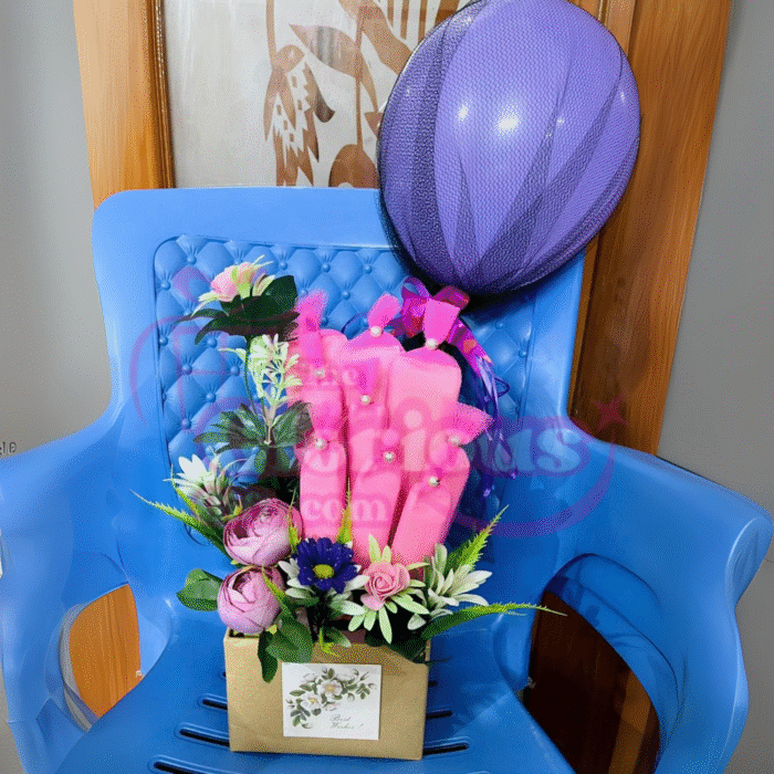 Elegant Pink & Purple Gift Box - Image 1