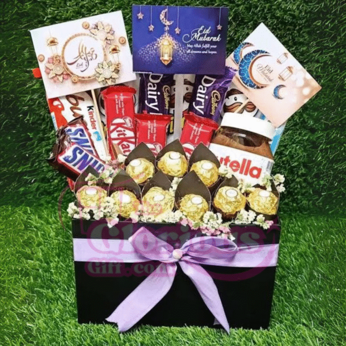 Beautyfull Decorated Choco Box with TagCard - Image 1