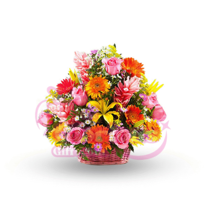 Mix Premium Quailty Flowers Basket - Image 1
