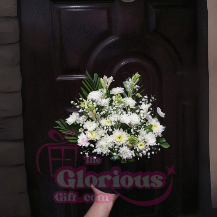 White Crysanthymum Box for Love - Image 1