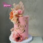 Bride to Be Flowers Cake