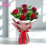 6 Imported Red Roses with Fancy Packing