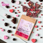 CranberriesNuts & Marzipan Hearts Dark Chocolate Bark Pouch by Lals