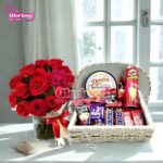 Chocolate Basket & Flowers for Everyone