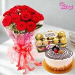 Premium Cake, Flowers & Rocher Deal