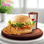 Krunch Chicken Combo Burger From KFC