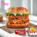 Mighty Zinger Combo Buger From KFC