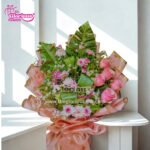 Pink Roses & Pink Crayiz Bouquet