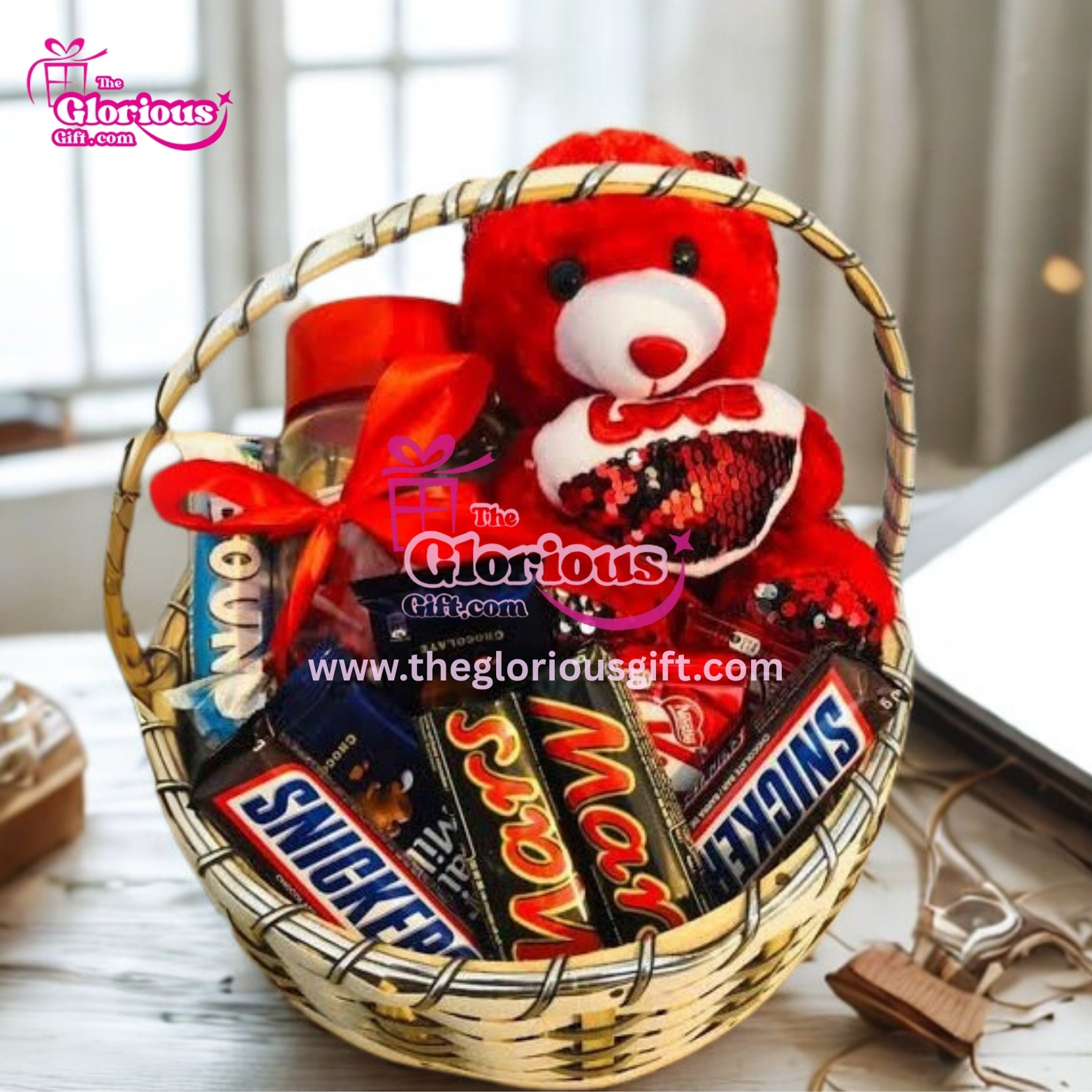 47 Sweet Teddy and Chocolate Basket - Image 1